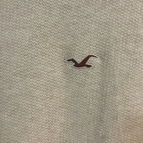 Hollister Beige Crewneck Sweatshirt Men’s Size L Classic Logo - Picture 3 of 7